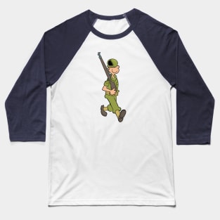 Marching at Camp Swampy Baseball T-Shirt